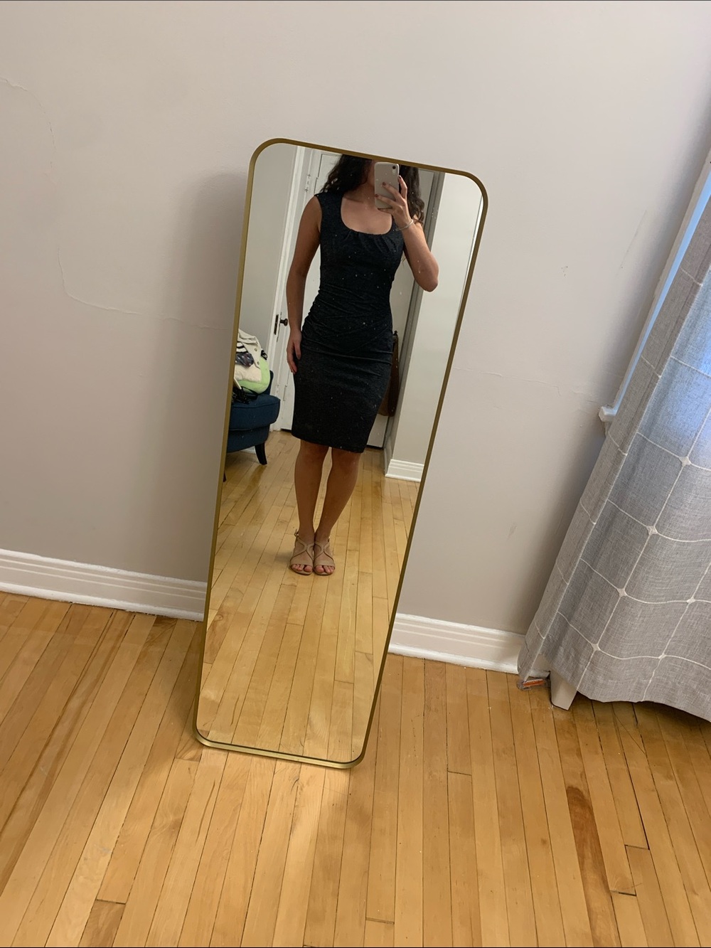 Le Chateau Gray Midi Dress